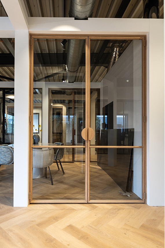 Dubbele scharnierdeur fineer