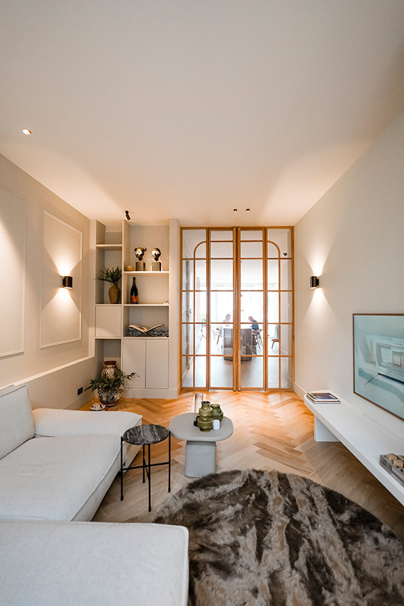 Dubbele scharnierdeur met getoogde roede